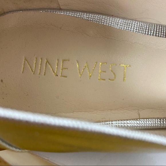 Women’s Silver Metallic Leather Loafers by Nine West. Sz 6M - Picture 13 of 16